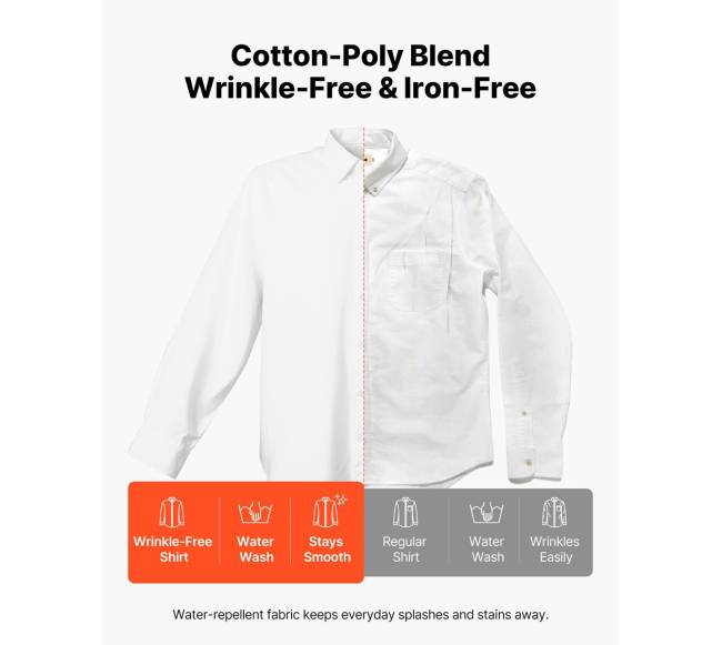 Vyriški balti marškiniai su ilgomis rankovėmis4