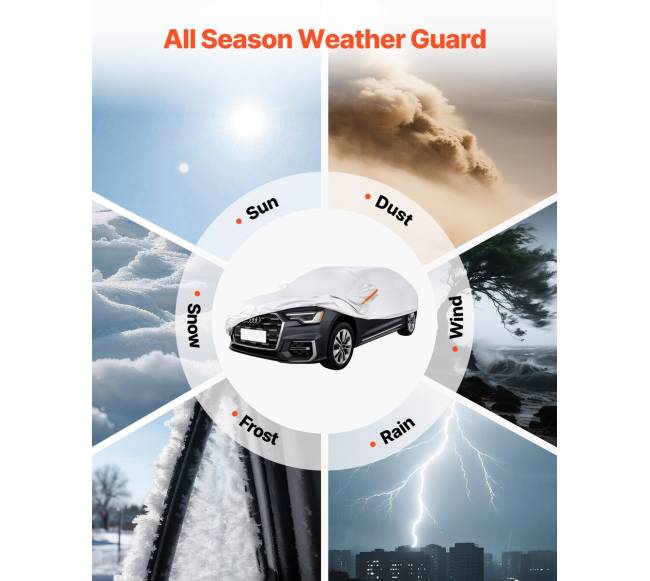 Vandeniui atspari automobilių danga sedanams6