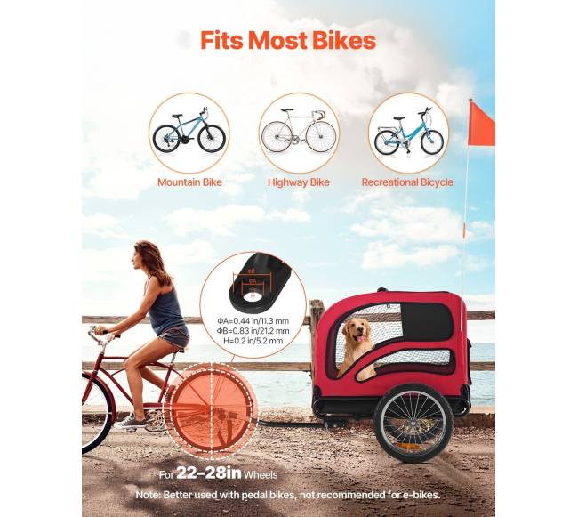 Šuns priekaba dviračiui ir vežimėlis2