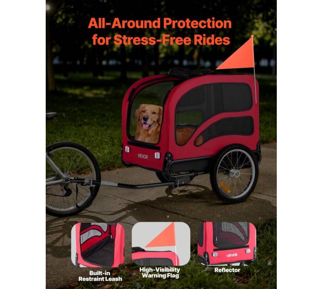 Šuns priekaba dviračiui ir vežimėlis4