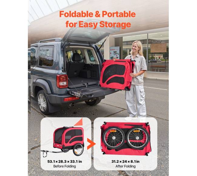 Šuns priekaba dviračiui ir vežimėlis5