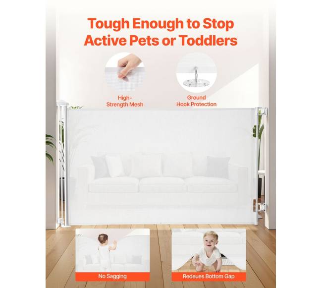 Įtraukiamos vaiko vartelės, 1450mm plotis2