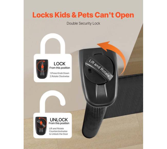 Ištraukiamas apsauginis vartelis vaikams ir šunims, 4150 mm4