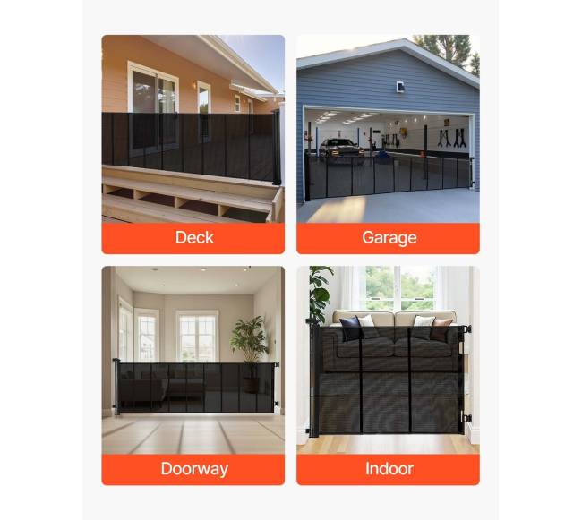 Ištraukiamas apsauginis vartelis vaikams ir šunims, 4150 mm6