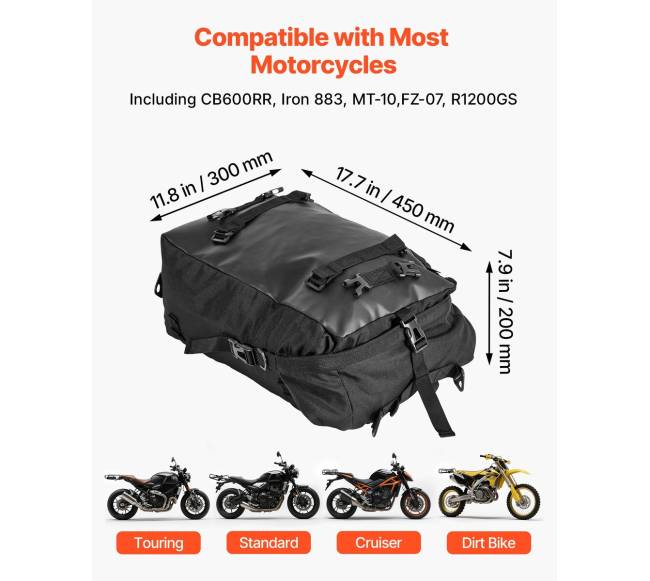 Universalus motociklo galinis krepšys 30 L1