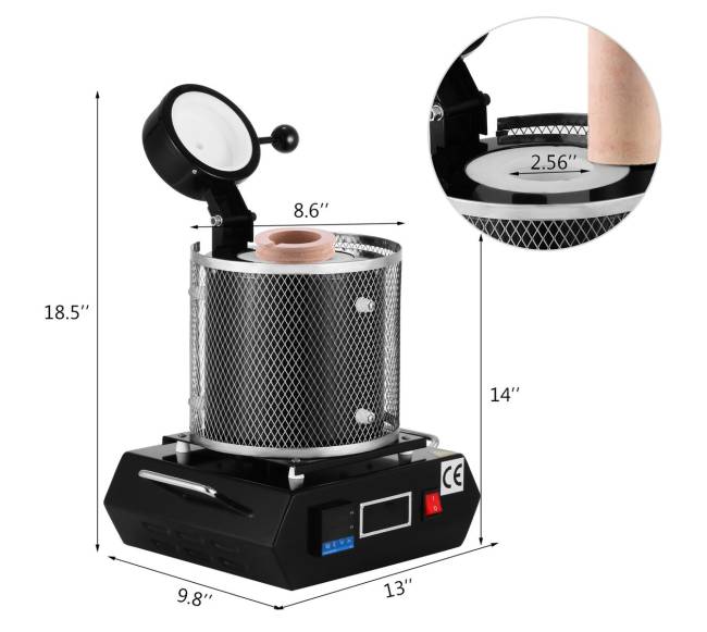 Aukso lydimo krosnis su 1350W galia7