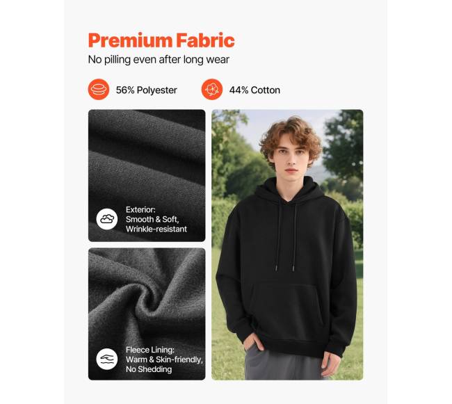 Moters juodos spalvos džemperis su gobtuvu2