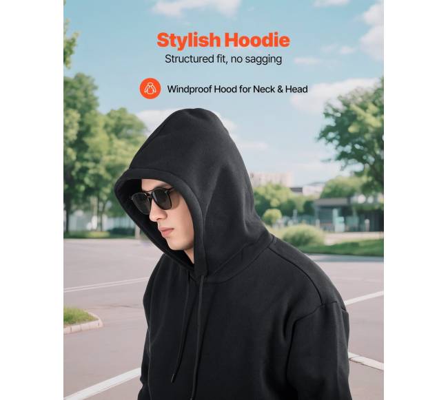 Juodas vyriškas puloveris su gobtuvu1