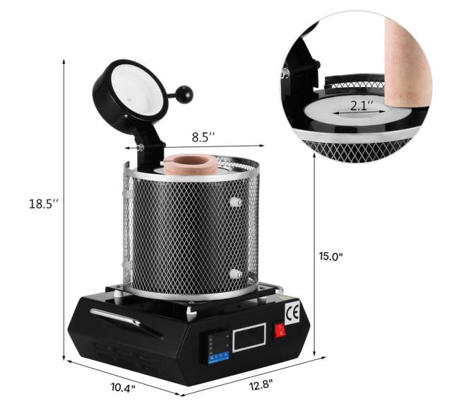 Auksiniams ir kitiems metalams lydymo krosnelė7