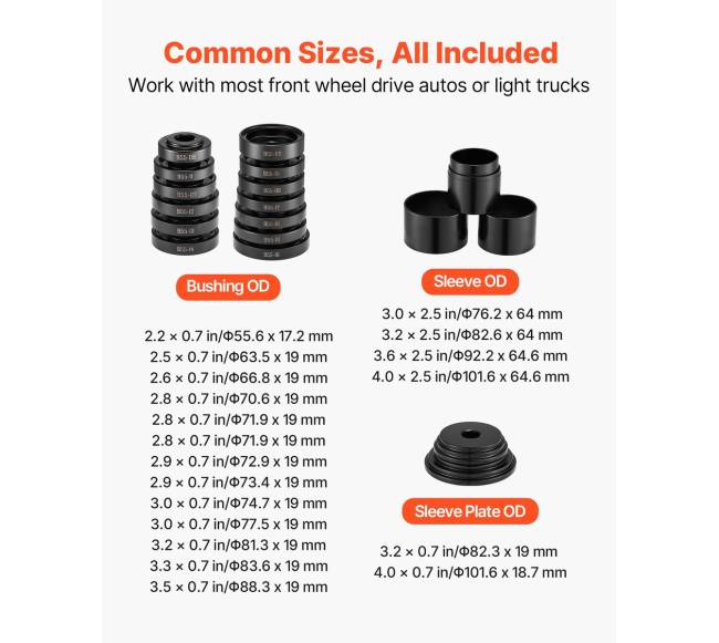 priekinio rato guolių traukiklių rinkinys, 23 vnt.1