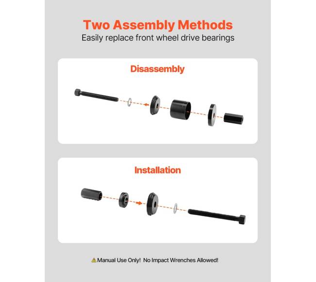 priekinio rato guolių traukiklių rinkinys, 23 vnt.2
