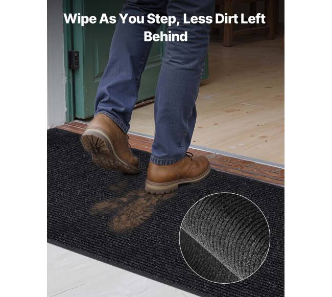 Pilkas įėjimo kilimėlis su PVC apatine danga4