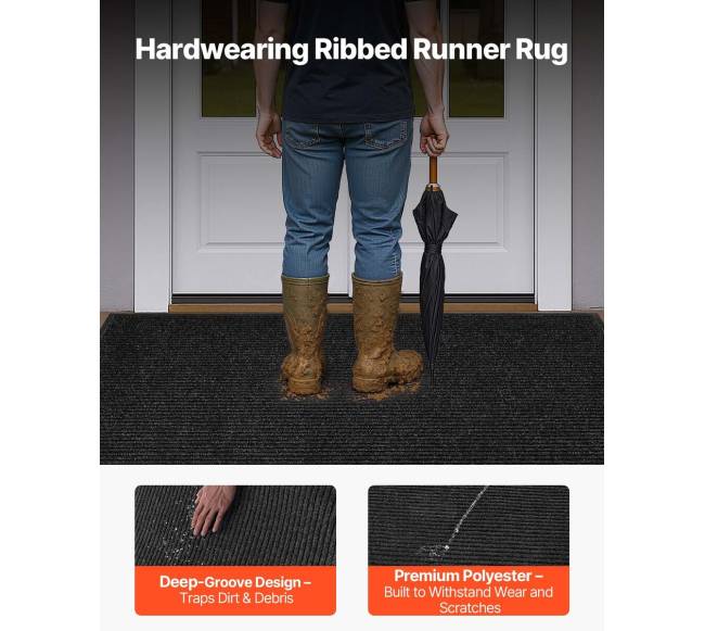 Durų kilimėlis 1829 x 1219 mm, pilkas2