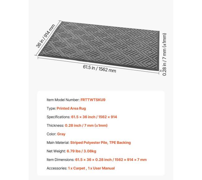 Prieškambario kilimėlis su TPE pagrindu5