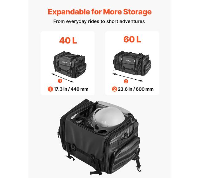 Motociklo galinė bagažinė su lietaus apsauga2