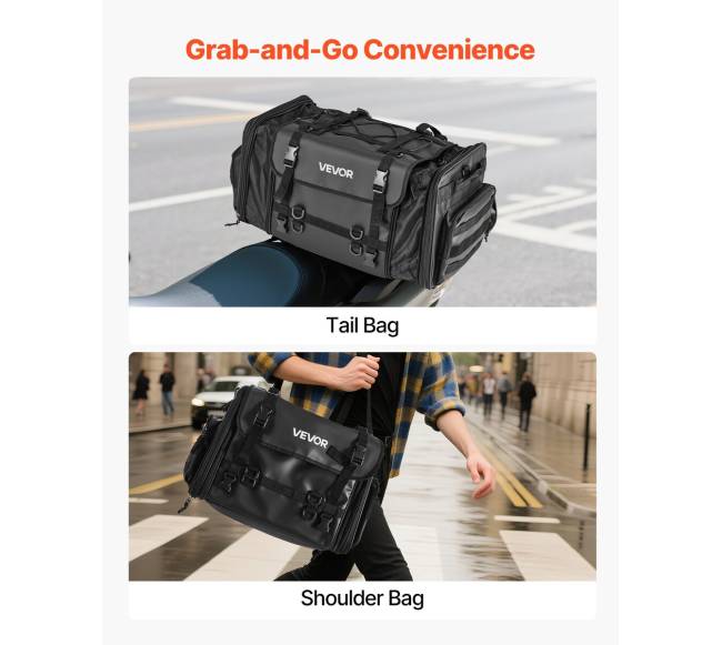 Motociklo galinė bagažinė su lietaus apsauga6