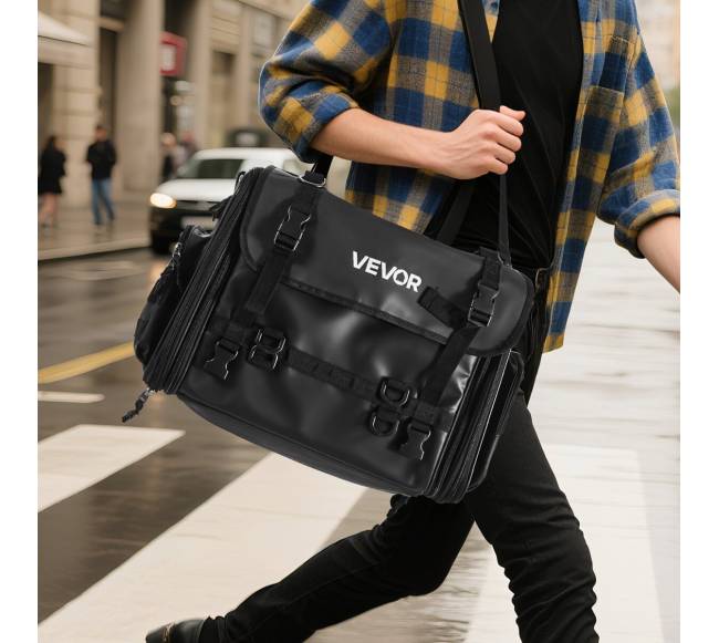 Motociklo galinė bagažinė su lietaus apsauga8