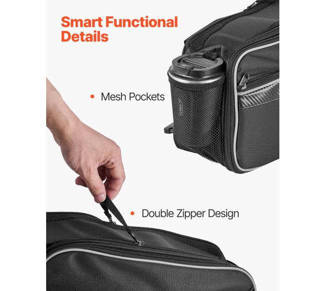 Motociklo šoninė krepšys 30 L talpos5