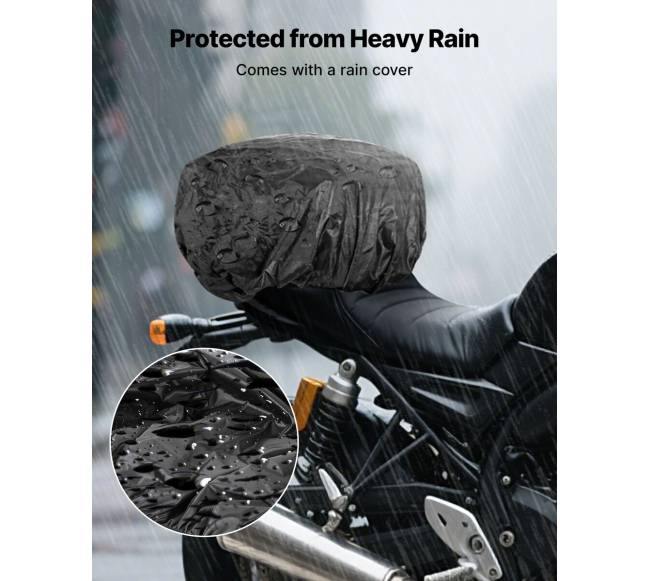 Motociklo galinė kuprinė, 22-34 L, su lietaus apsauga3