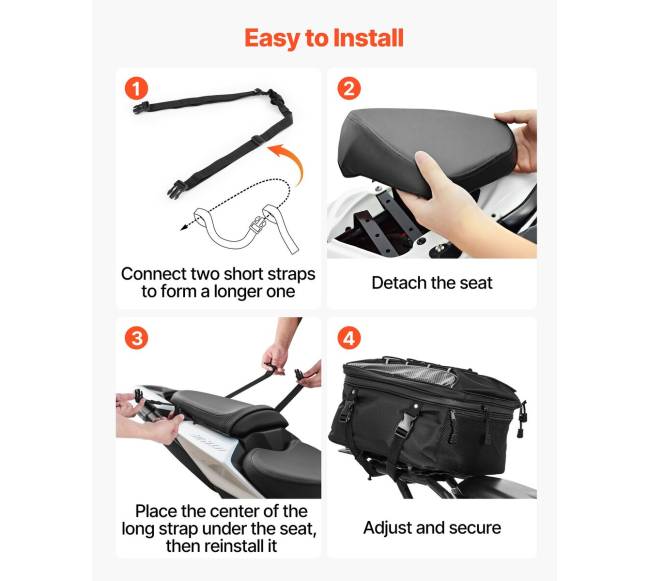 Motociklo galinė kuprinė, 22-34 L, su lietaus apsauga4