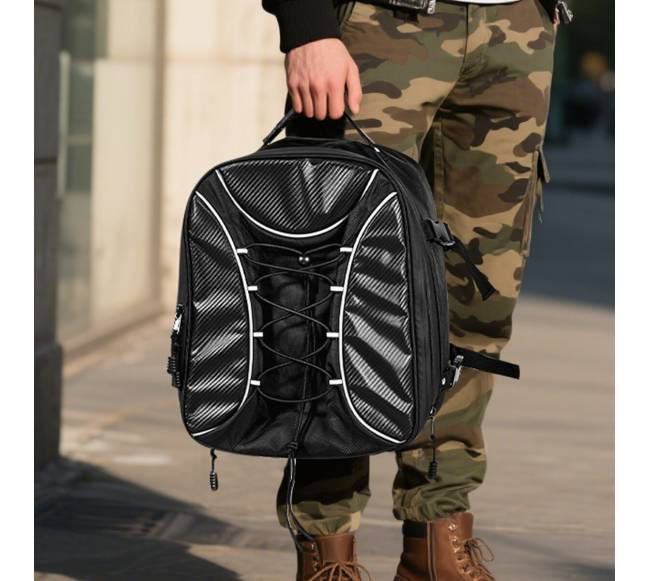 Motociklo galinė kuprinė, 22-34 L, su lietaus apsauga8