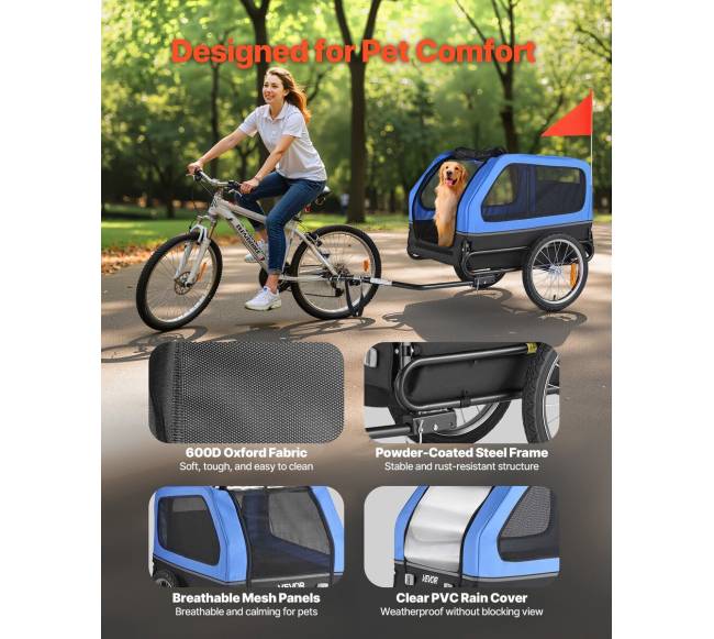 Šuns dviračio priekaba iki 40 kg3