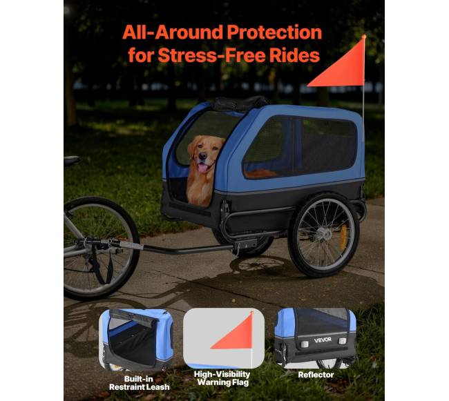 Šuns dviračio priekaba iki 40 kg4