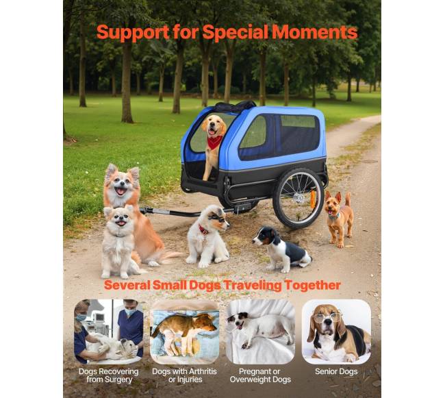 Šuns dviračio priekaba iki 40 kg6