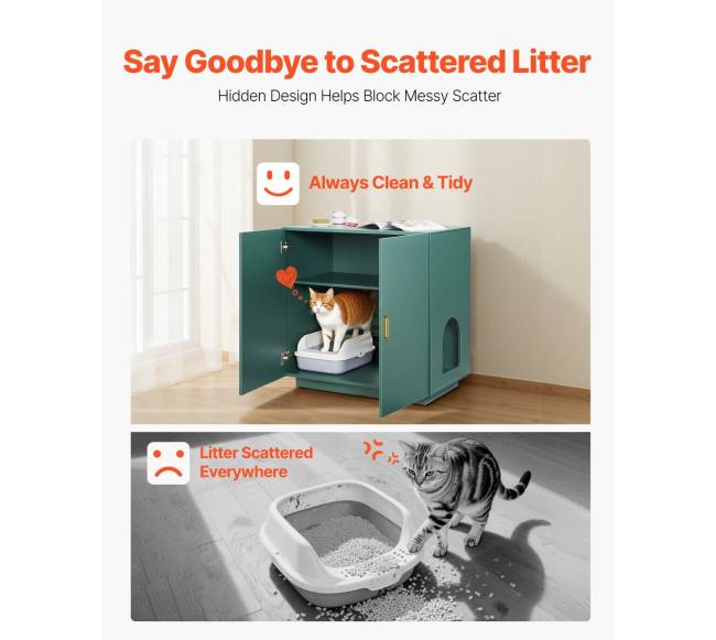 Katės kraiko dėžės spintelė, 80 cm4