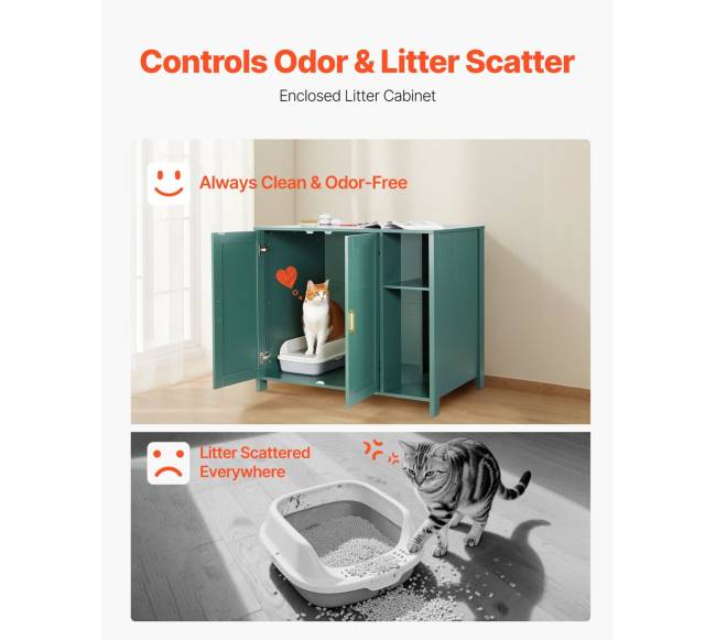 Kačių tualeto roboto dėžė su stalčiumi ir skyrikliu1