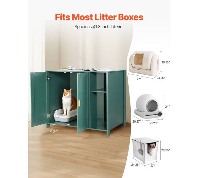 Kačių tualeto roboto dėžė su stalčiumi ir skyrikliu3