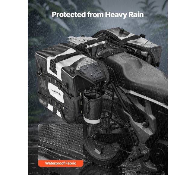 Moto šoninė krepšys, 56 l talpa, vandeniui atspari4