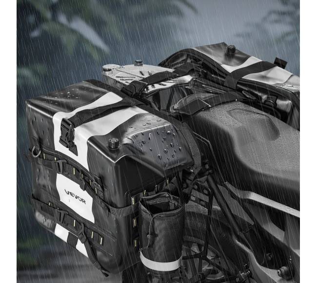 Moto šoninė krepšys, 56 l talpa, vandeniui atspari7