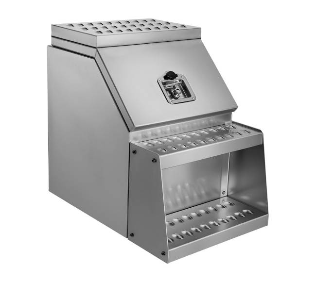 Puspriekabės įrankių dėžė su T formos užraktu0