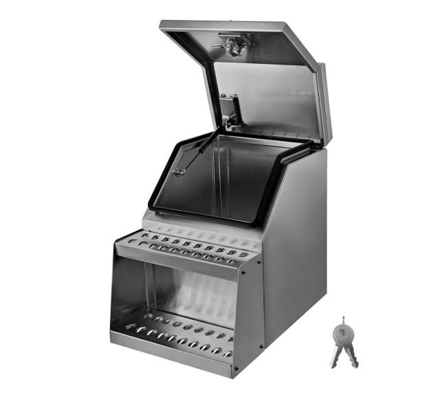 Puspriekabės įrankių dėžė su T formos užraktu7