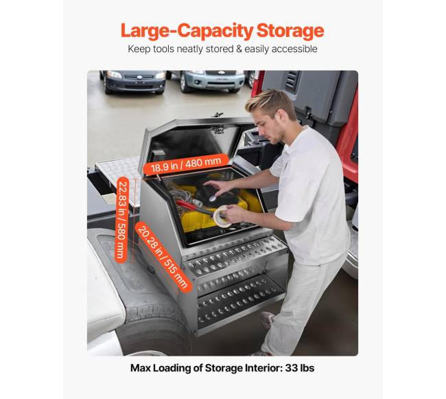 Puspriekabės įrankių dėžė su rankena3