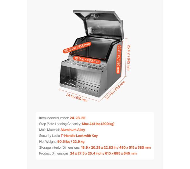 Puspriekabės įrankių dėžė su rankena6