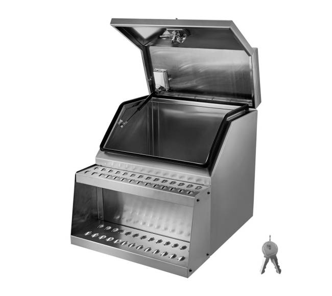 Puspriekabės įrankių dėžė su rankena7