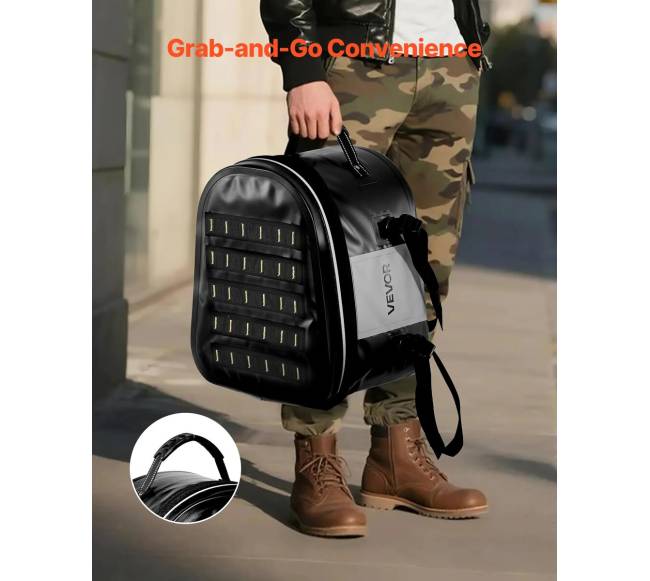 Motociklo galinė krepšys 28 L, juoda5