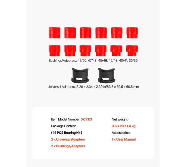 guolių montavimo komplektas, 14 vnt5