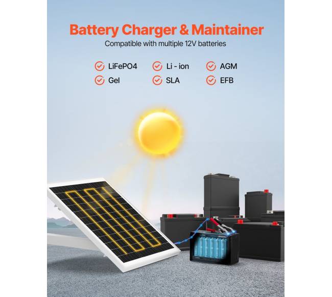 20W 12V saulės baterijų kroviklis su valdikliu3