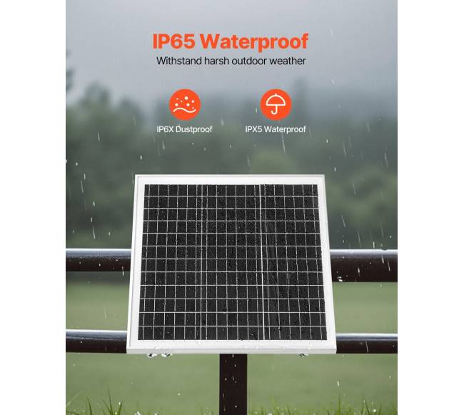 20W 12V saulės baterijų kroviklis su valdikliu5