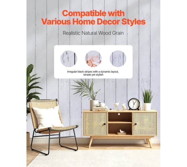 Lipni medžio tekstūros tapetai 45cm x 12m1