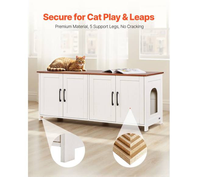 Kačių tualeto dėžės uždangalas su 4 durimis2