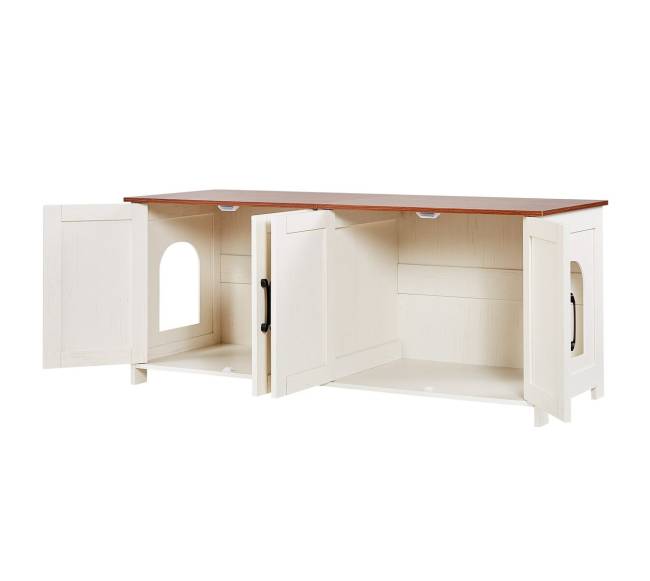 Kačių tualeto dėžės uždangalas su 4 durimis8