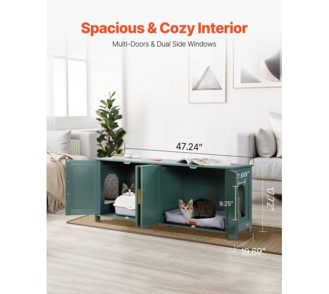 Žalių durų kačių tualeto kabinetas1