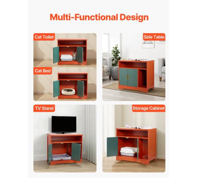 Katės kraiko dėžės spintelė su lentyna5