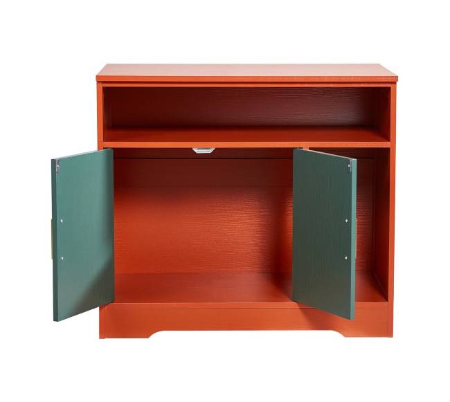 Katės kraiko dėžės spintelė su lentyna9