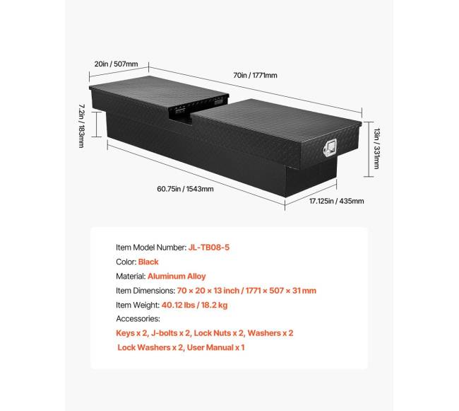 Aliuminio įrankių dėžė automobilio priekabai6