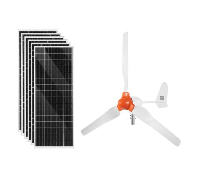 24V 1000W saulės ir vėjo energijos rinkinys0